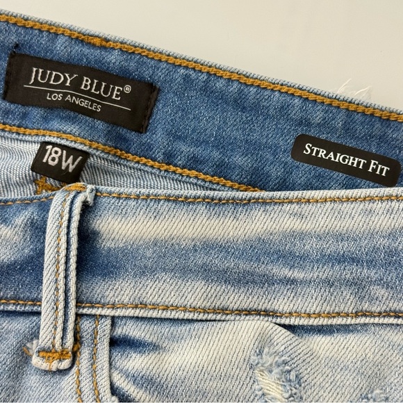 Judy Blue Jeans Womens 18W Rory High Rise Straight Fit Stretch Denim Casual Plus - Picture 7 of 8